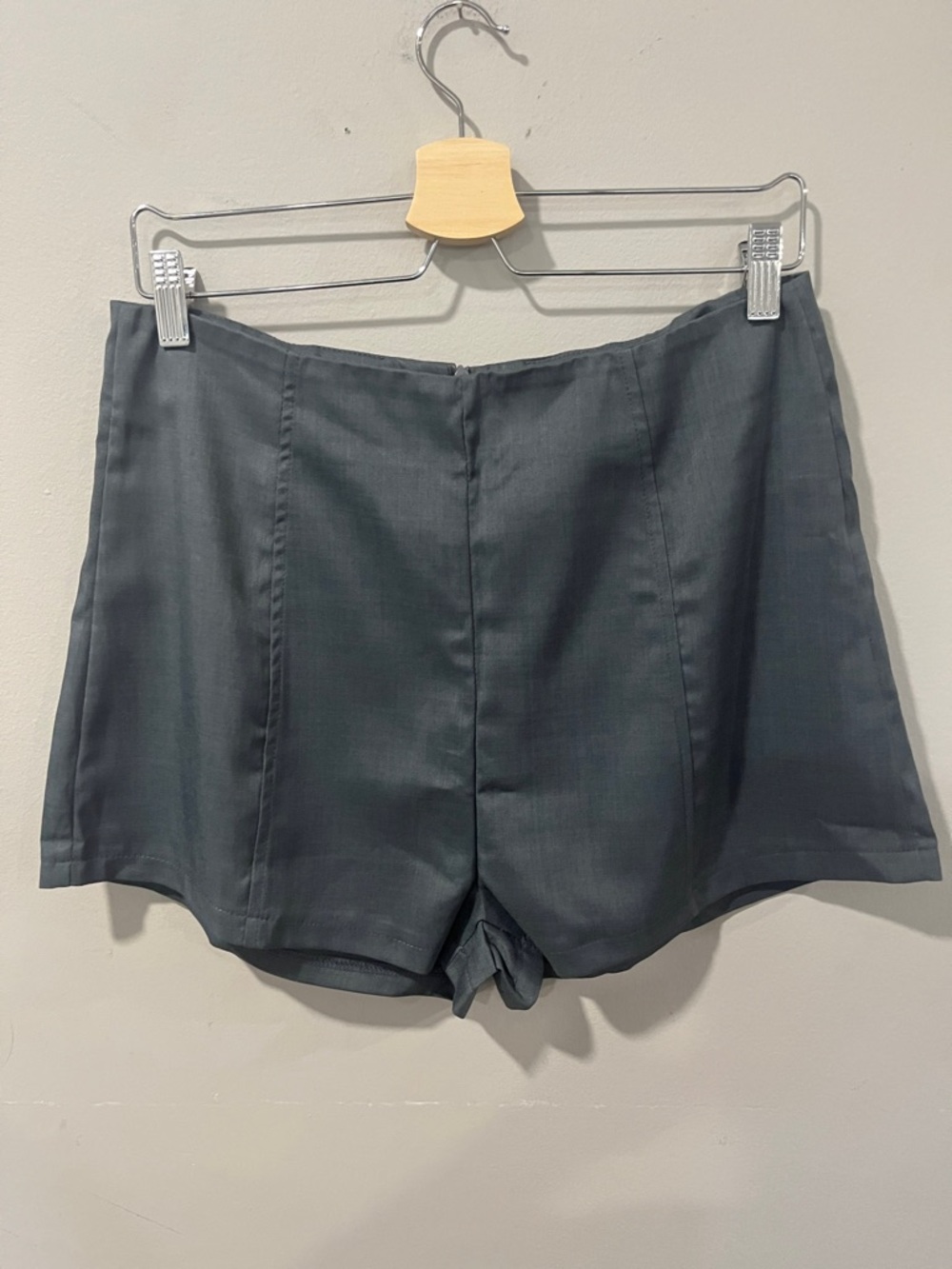 High-Waist Grey Women's Tailored Shorts